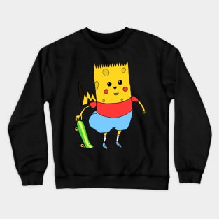 Yellow Cartoon Character Crewneck Sweatshirt